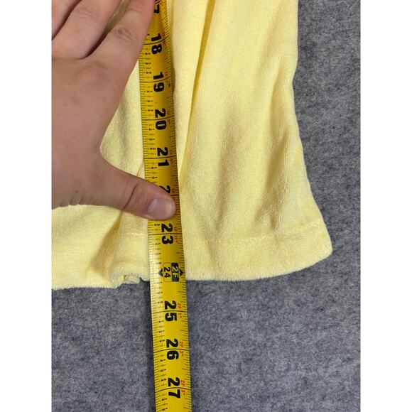 YLLW The Label Button Up Shirt Womens XL Yellow Crush It Today Short Sleeve NWT - Picture 7 of 9